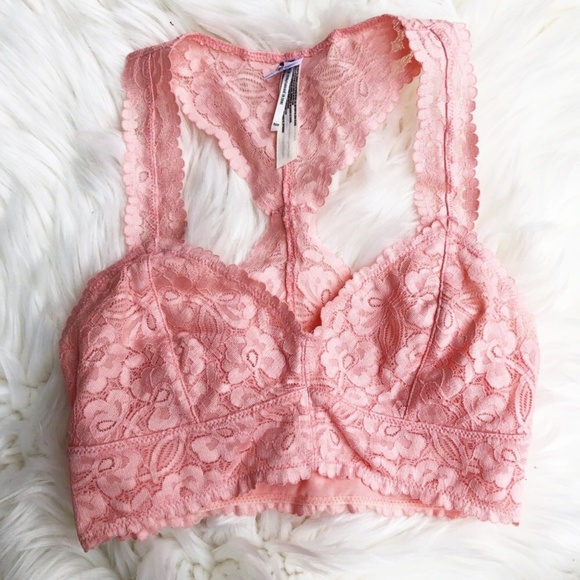 Free People Other - Free People / Peach Racerback Galloon Bralette